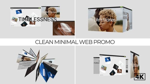 Minimal Digital Website Promo with Dynamic Screen Transitions