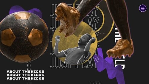 Gold & Grunge Soccer Logo