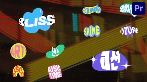 Psychedelic Wavy Distorted Text Motion Graphics