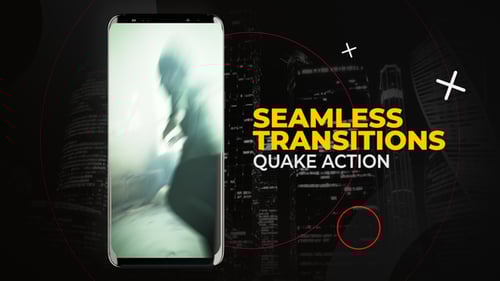 Dynamic Quake Action Transitions for Vertical Video