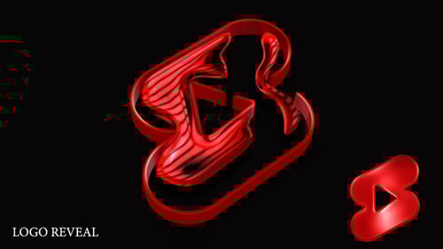 Fluid Glossy Logo Animation with Distorted Reveal