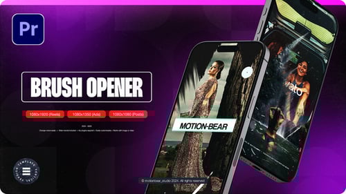 Dynamic Brush Stroke Opener for Social Media Videos