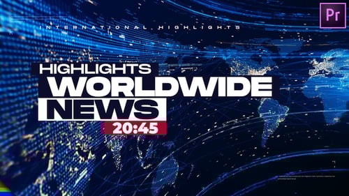 Dynamic Global News Broadcast Package with Modern Graphics