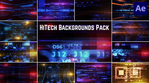 HiTech Backgrounds Pack for After Effects