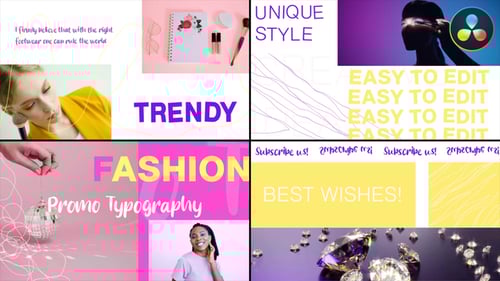 Fashion Promo Typography for DaVinci Resolve