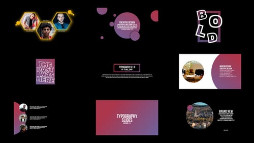 Dynamic Typography Titles with Modern Geometric Layouts