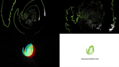 Energetic Particle Reveal Logo Animation with Light Trails