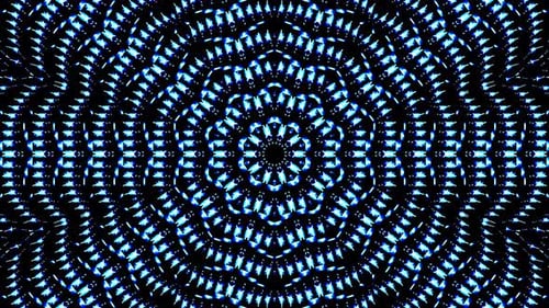 Lumière abstraite brillante gouvernant la couleur bleue, kaléidoscope