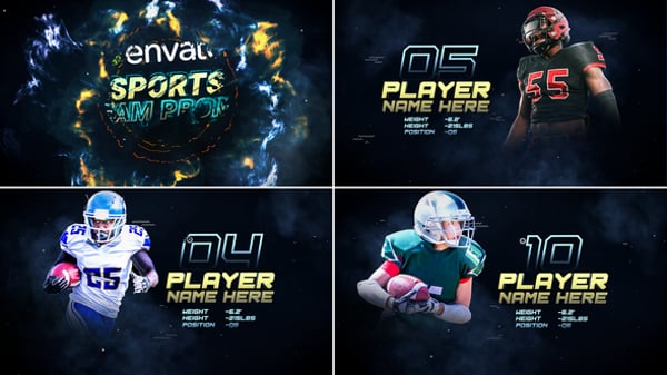 Sports Team Intro, Broadcast Packages ft. logo & american football - Envato