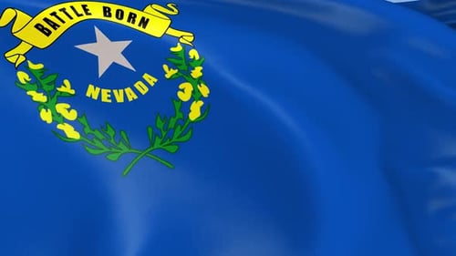 Waving Nevada State Flag Animation
