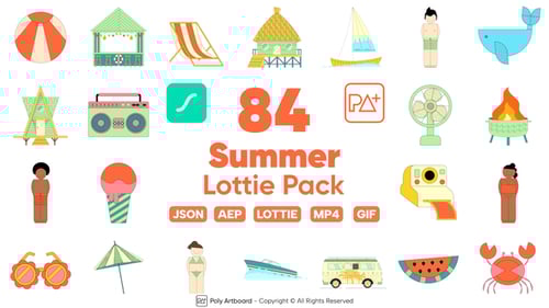 Summer&Holiday Lottie Icons