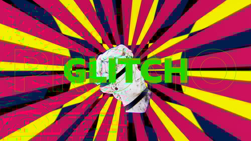 Dynamic 3D Glitch Titles with Abstract Effects