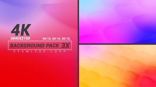 Abstract Fluid Gradient Backgrounds Pack Seamless Loop