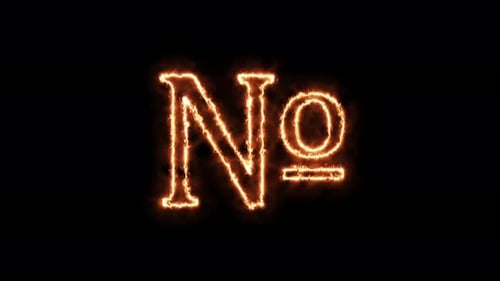 Cartel animado Number on fire. Animación sobre letras de fondo negro Vídeo 4K que arde en llamas