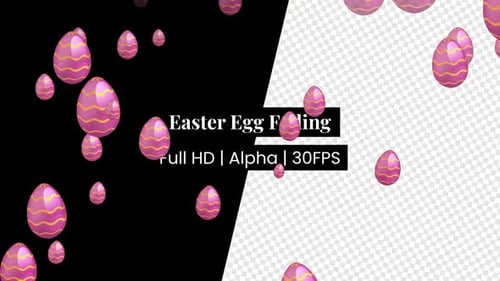 Easter Egg Falling with Alpha