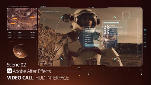 Futuristic HUD Interface Data Display