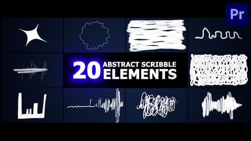 Dynamic Hand-Drawn Scribble Animation Elements Pack
