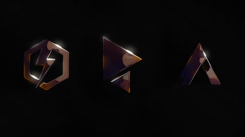 Glossy Metallic Logo Reveal Intro Animation