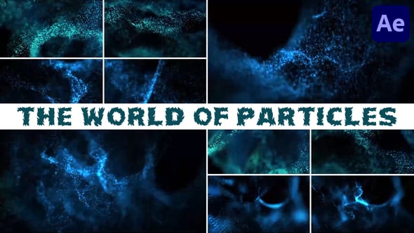 Dynamic Glowing Particles Abstract Motion Background, Elements ft ...