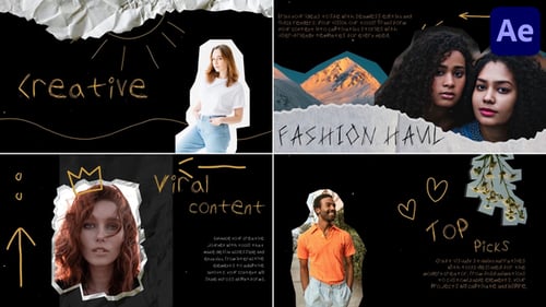 Creative Crumbled Paper Slides for After Effects