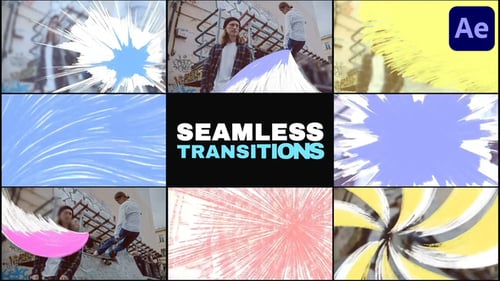 Colorful Dynamic Seamless Transitions | After Effects