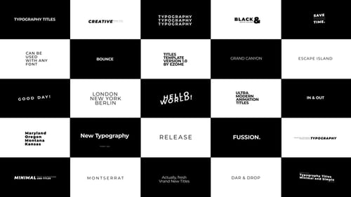 Dynamic Typography Title Animation Pack with Modern Text Effects