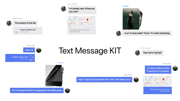 Text Message Kit, Elements ft. text conversation & texting - Envato