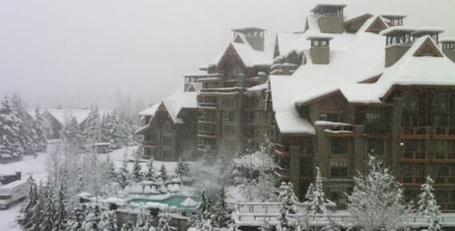Starker Schneefall im Winter