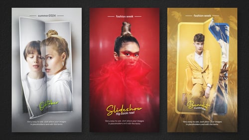 Page Flip Photo Slideshow for Social Media Stories