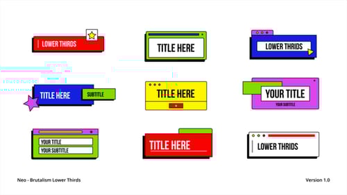 Neo - Brutalism Lower Thirds | FCP