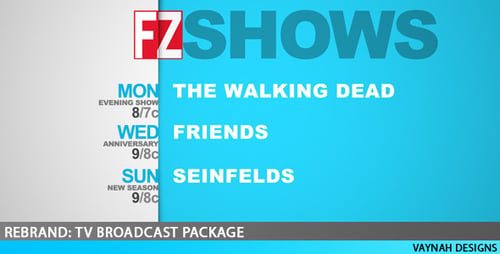 Clean Television Broadcast Package for Modern Channel Branding