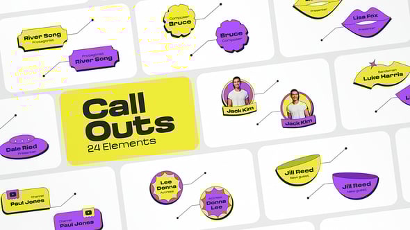 Bright Call-Outs, Elements ft. call out titles & call out text - Envato