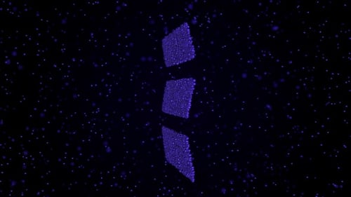 Futuristic Solana Logo Particle Rotation