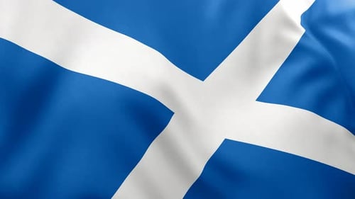 Waving Scotland Flag Seamless Loop Background