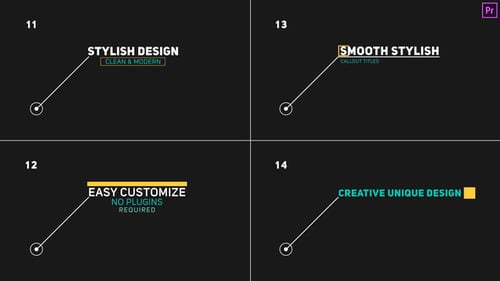 Modern Call Out Titles 2 Premiere Pro