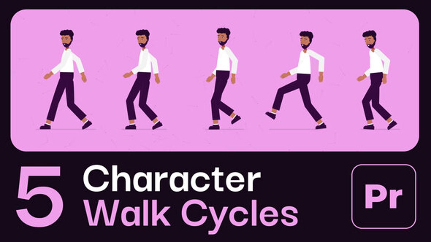 Character Animation Walk Cycle, Elements ft. animated character loops ...