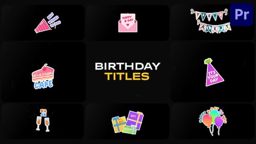Birthday Titles for Premiere Pro
