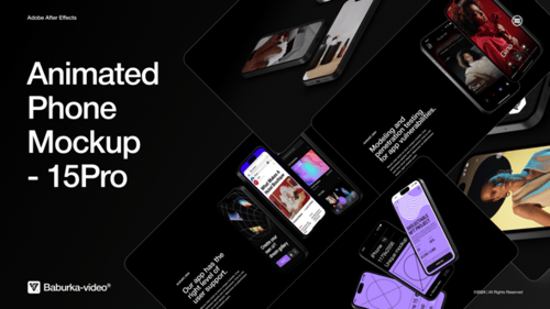 Animated Mobile Phone Mockup for App UI Presentation