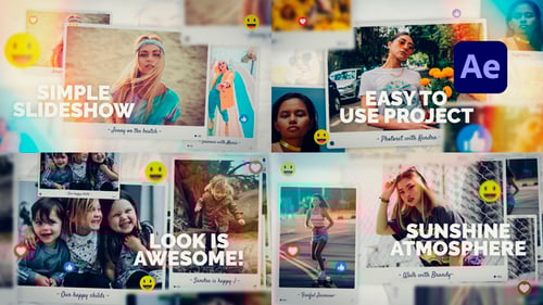 Modern Social Media Photo Slideshow with Dynamic Transitions