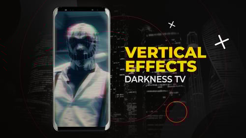 Vertical Glitch TV Effects for Mobile Stories