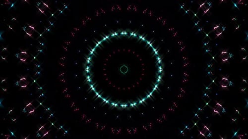 linha abstrata forma redonda luz piscando colorida brilhando no centro, fundo preto
