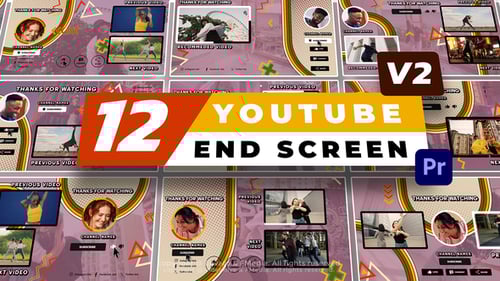 12 Youtube End Screen V2 – Mogrt
