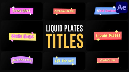 Liquid Plates Titles for After Effects