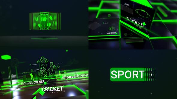 Dynamic Neon Sports Intro with Geometric Title Reveals, Openers ft ...