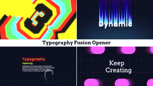 Dynamic Typography Countdown Opener with Modern Glitch Effects
