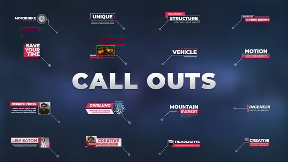 Call Outs, Infographics ft. title list & telephone - Envato