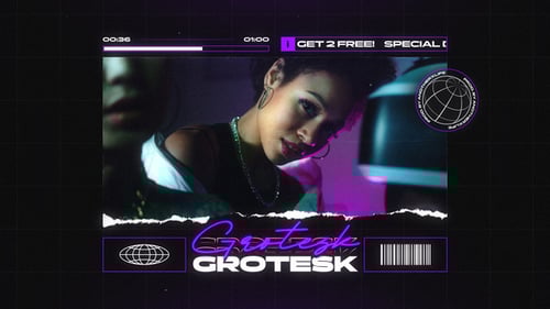 Audio visualizer template for After Effects - Grotesk