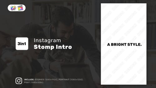 Instagram Stomp Intro Reel for FCPX