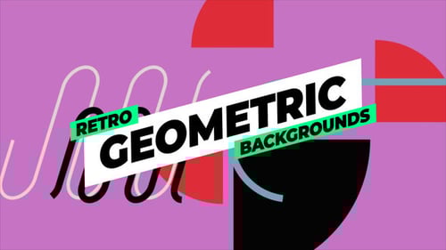 Dynamic Retro Geometric Abstract Backgrounds