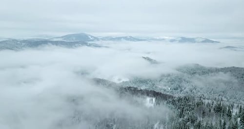 From Great Heigh Fairytale Mountain Landscape Snow Covered Alpine Sharp Peaks